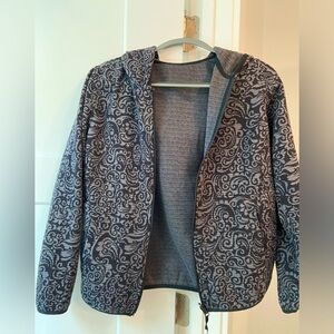 Black floral design hoodie